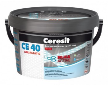 Еластичний водостійкий кольоровий шов платиновий Ceresit CЕ 40 Aquastatic 2 кг
