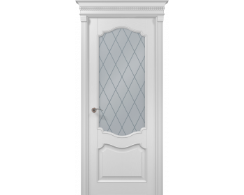 Двері міжкімнатні Папа Карло. Колекція Classic. Модель Barocco. Декор Ясень білий