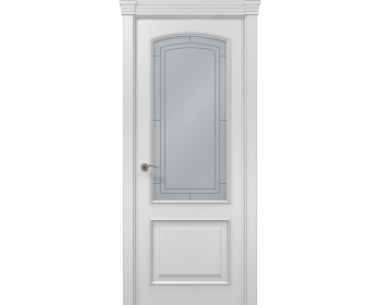 Двері міжкімнатні Папа Карло. Колекція Classic. Модель Duga. Декор Ясень білий