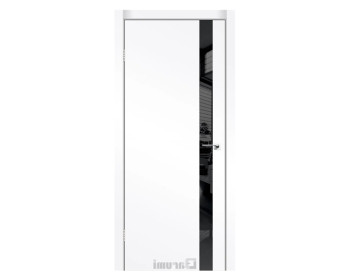 Дверне полотно PTL-04 80 білий матовий Lacobel чорний