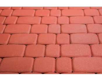 Тротуарна плитка Кирпіч-4. Колір - червоний.