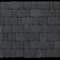 Тротуарна плитка Кирпіч-4. Колір - чорний.