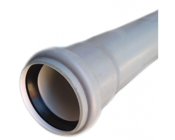 Труба Rozma ПВХ 1.8 мм 50 мм х 2000 мм для внутрішньої каналізації