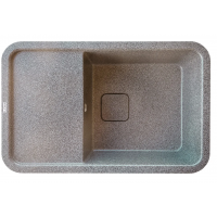 Мийка гранітна Platinum CUBE 780х500 мм. Матова графіт