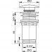 Донний клапан AlcaPlast А391 для умивальника з переливом. Функція Click-Clack
