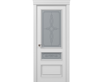 Двері міжкімнатні Папа Карло. Колекція AtrDeco ART-05. Декор white 9003. 