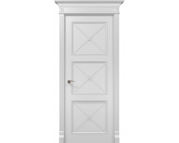 Двері міжкімнатні Папа Карло. Колекція Classic. Модель Grande-F. Декор Ясень білий