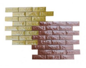 Плитка пресована мармур фасадна 250х60 коричнева