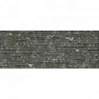 Плитка для стіни InterCerama TECHNO 23 х 60 см. Колір чорний рельєф 082 - р
