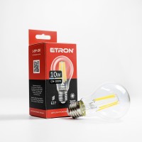 Світлодіодна лампа ETRON Filament 1-EFP-108 A60 10W 4200K E27 прозора
