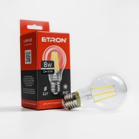 Світлодіодна лампа ETRON Filament 1-EFP-110 A60 8 W 4200K E27 прозора