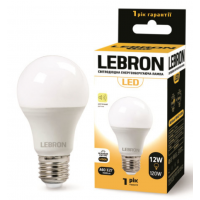 Світлодіодна лампа LED Lebron L-A 60, 12W, Е27, 6500К, 1100 Lm. Акустичний датчик