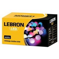 LED гірлянда Lebron лінійна RGB 80LED Куля, 10м, IP20
