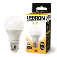 Світлодіодна лампа LED Lebron L-A60, 10W, Е27, 4100К, 900Lm