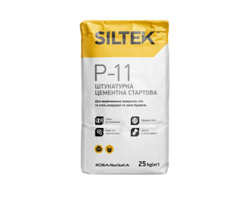 Штукатурка цементна Siltek P-11 стартова 25 кг Штукатурка цементна Siltek P-11 стартова 25 кг