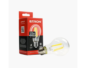 Лампа світ. ETRON Filament Power A60 10W 3000K E27 (1-EFP-107)