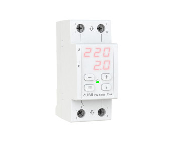 Реле напруги ZUBR 1ф CV2-63 red з контролем струму