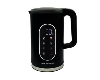 Чайник електричний Grunhelm дисковий EKS-25031В 1,7л 2200Вт метал чорний