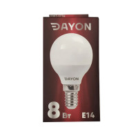Лампа світлод. G45 8W 4100K E14 DAYON (1734-EMT)