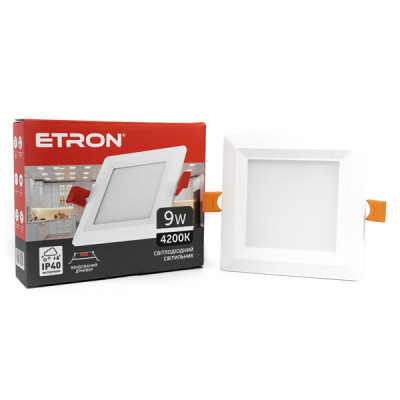 Світлодіодний світильник ETRON Decor 1-EDP-675 9W 4200K ІР40 квадрат