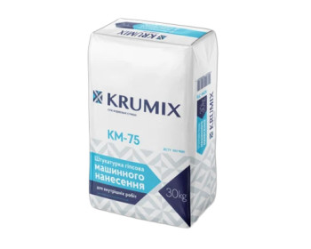 Штукатурка гіпсова KRUMIX KM-75 машинна (30 кг)