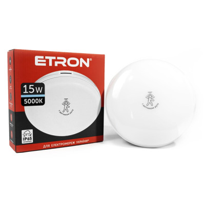 Світлодіодний світильник ETRON Communal 1-ESP-524-CD 15W 5000К IP65 коло+датчик руху