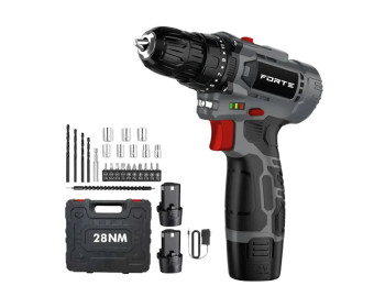 Дрель-шуруповерт Forte CD-12BC кейс с аксессуарами