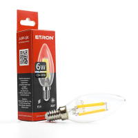 Лампа світлодіодна ETRON Filament Power 1-EFP-126 C37 E14 6W 4200К