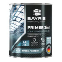 Грунт антикорозійний PRIMER 2в1 "BAYRIS", Сірий, 0.9 кг