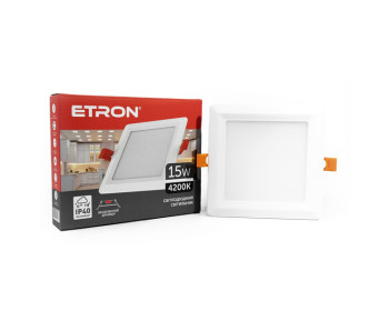 Світлодіодний світильник ETRON Decor 1-EDP-678 15W 4200K ІР20 квадрат