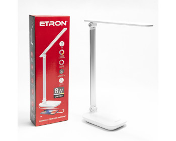 Лампа настольная ETRON 1-ЕDL-425 6W White-silver