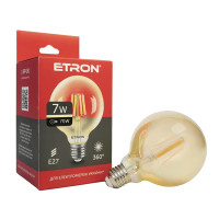 Світлодіодна LED лампа 7W 2700K E27 LED ETRON 1-EFP-161 Filament G95