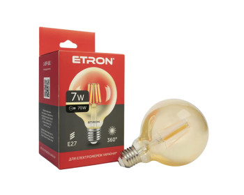 Світлодіодна LED лампа 7W 2700K E27 LED ETRON 1-EFP-161 Filament G95