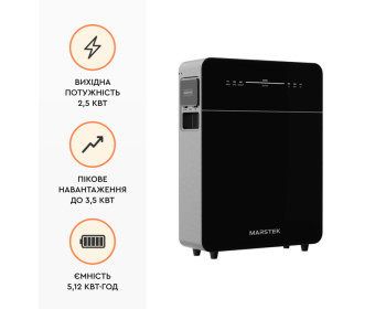 Система резервного живлення MARSTEK VENUS-E 2500 Вт/5120 Вт·ч