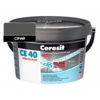 Еластичний водостійкий кольоровий шов сірий Ceresit CЕ 40 Aquastatic 2 кг