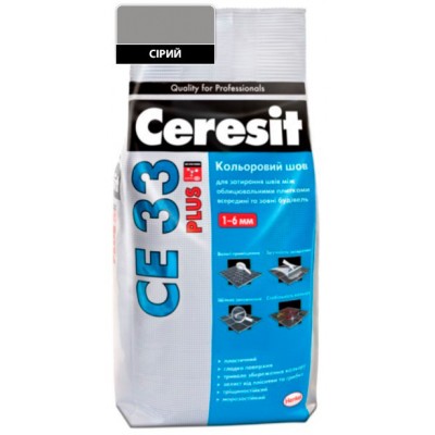 Кольоровий шов сірий Ceresit CE 33 Plus 2 кг