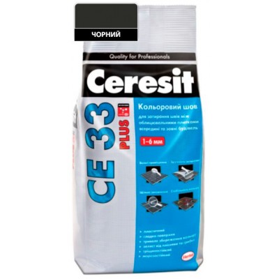 Кольоровий шов чорний Ceresit CE 33 Plus 2 кг