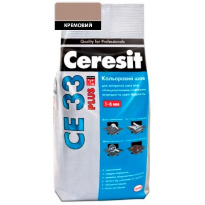 Кольоровий шов кремовий Ceresit CE 33 Plus 2 кг